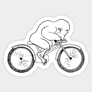 Wild Thing - Bigfoot Rides A Bicycle Design Sticker